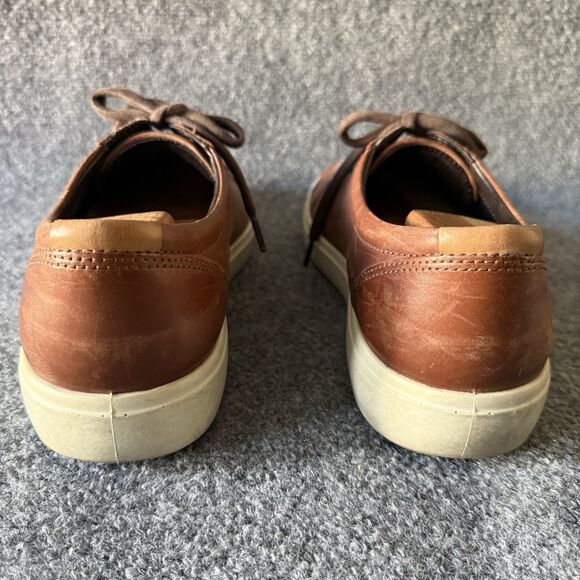 ECCO Leather Soft 7 City Sneakers Men\'s Sz 47 US 13 Brown Lace Up Extra Width main image 11